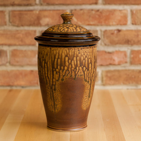 Royce Yoder - Cookie Jar in Brown Ash | Black Glaze